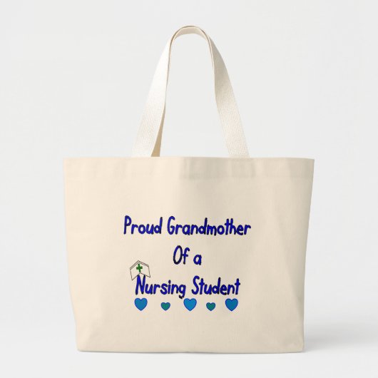 Grand Tote Bag Étudiant fier de soins de Granmother (Devant)