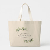 Grand Tote Bag Eucalyptus 15e anniversaire Quinceanera Keepsaké (Dos)