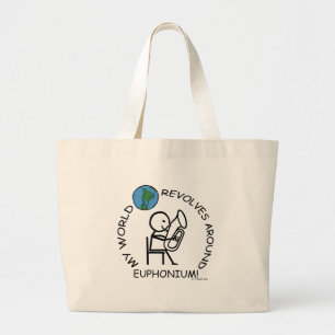 Grand Tote Bag Euphonium - le monde tourne autour