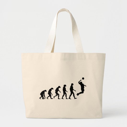 Grand Tote Bag Évolution du volley-ball (Devant)