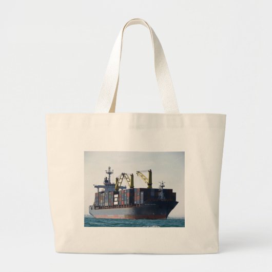 Grand Tote Bag Expédition de grands conteneurs à la Ancre (Devant)