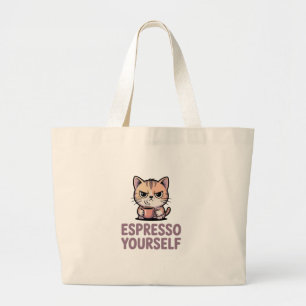 Grand Tote Bag Exprimez-vous avec un espresso