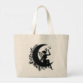 Grand Tote Bag Fairy Moon and Leaf Smoking (Dos)