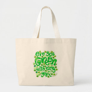 Grand Tote Bag Faites-Les Vert Avec Envie