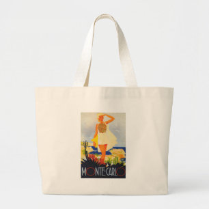 Grand Tote Bag Fashion Girl Monte Carlo Beach Voyage