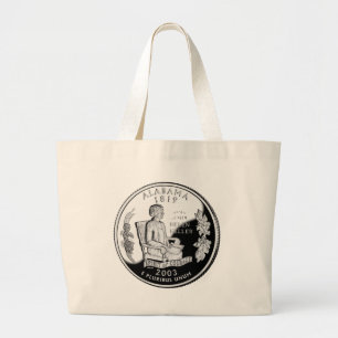 Grand Tote Bag Faux Alabama Quartier d'État Esprit de courage