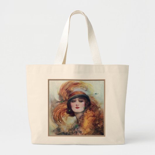 Grand Tote Bag Femme victorienne (Devant)