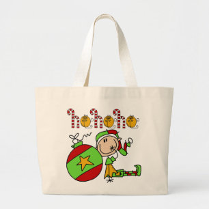 Grand Tote Bag Festive de Noël Elf Cute