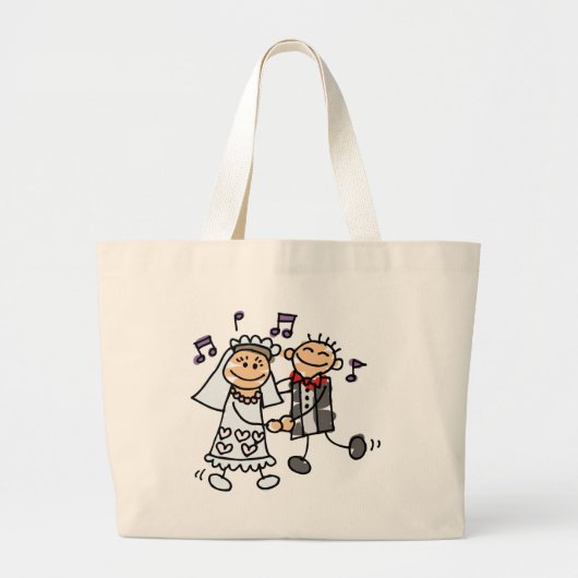 Grand Tote Bag Fête de la mariée et de la chambre (Devant)