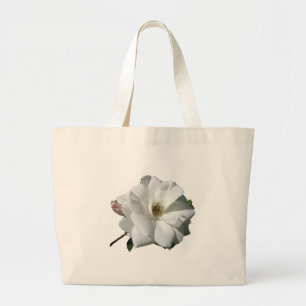 Grand Tote Bag Fête de Mariage Fleurs de Rosée Blanche Destinée