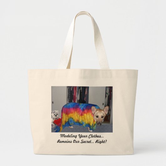 Grand Tote Bag Fête des mères Modélisation des vêtements (Devant)