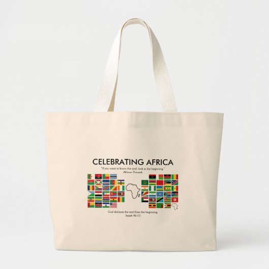 GRAND TOTE BAG FÊTE SUR MESURE DE L'AFRIQUE (Devant)