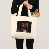 Grand Tote Bag Feu d'artifice rouge avec image Lamppost (Devant (produit))