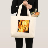 Grand Tote Bag Feu et flammes brûler feu Conception cadeau (Devant (produit))