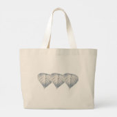 Grand Tote Bag Feuille d'argent personnalisable (Dos)