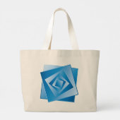 Grand Tote Bag Feuilles Bleues (Dos)
