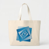 Grand Tote Bag Feuilles Bleues (Devant)