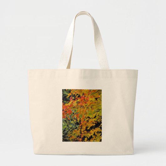 Grand Tote Bag Feuilles d'automne (Devant)