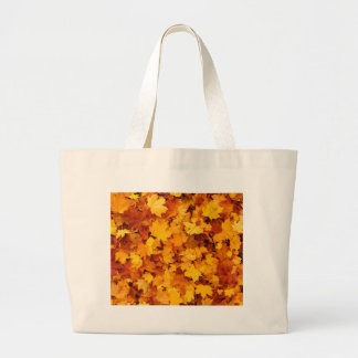Grand Tote Bag Feuilles de érable jaune d'automne