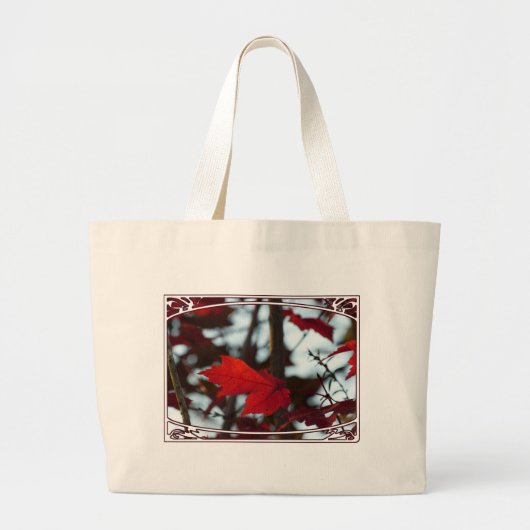 Grand Tote Bag Feuilles de vacances (Devant)