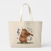 Grand Tote Bag fiddler capybara (Dos)