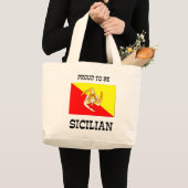 Grand Tote Bag Fière d'être sicilienne (Devant (produit))