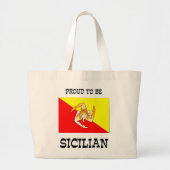 Grand Tote Bag Fière d'être sicilienne (Devant)