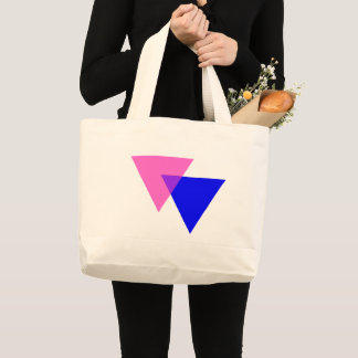 Grand Tote Bag Fierté bisexuelle Biangles