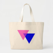 Grand Tote Bag Fierté bisexuelle Biangles (Devant)