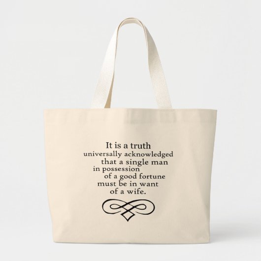 Grand Tote Bag Fierté et préjudice (Devant)