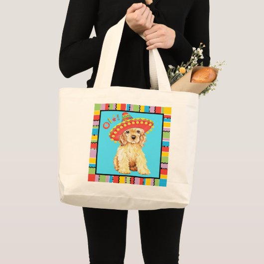 Grand Tote Bag Fiesta Cocker Spaniel (Devant (produit))