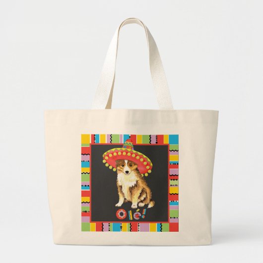 Grand Tote Bag Fiesta Sheltie (Devant)