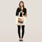Grand Tote Bag Fille avec voiture de sport (Devant (modèle))