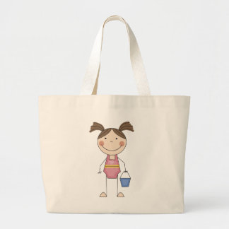 Grand Tote Bag Fille de plage avec des T-shirts et des cadeaux de