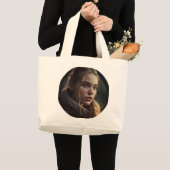 Grand Tote Bag Fille du cercle (Devant (produit))