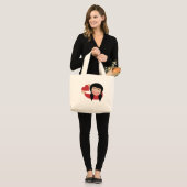 Grand Tote Bag Fille en amour (Devant (modèle))