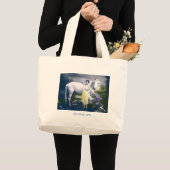 Grand Tote Bag fille victorienne avec cheval blanc (Devant (produit))