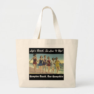 Grand Tote Bag Fille week-end vacances d'été à la plage