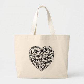 Grand Tote Bag Filles de la conception de cœur de la Révolution a