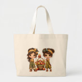 Grand Tote Bag Filles Rétro (Devant)