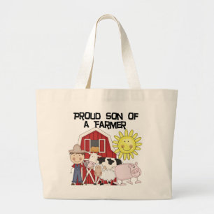 Grand Tote Bag Fils fier des T-shirts et des cadeaux d'un agricul