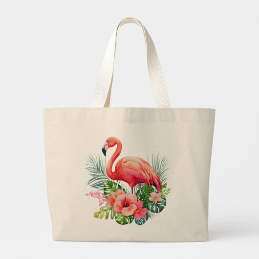 Grand Tote Bag Flamant Rose (Dos)