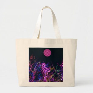 Grand Tote Bag Flamant rose à la soirée dansante.
