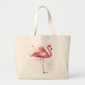 Grand Tote Bag Flamant rose de bouffée (Devant)