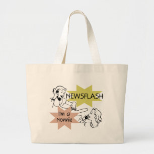 Grand Tote Bag Flash d'information je suis des T-shirts et des ca