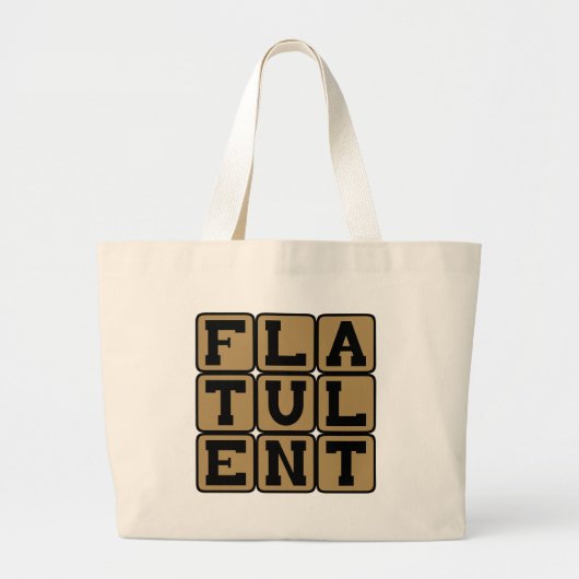 Grand Tote Bag Flatulent, Plein de pets (Devant)