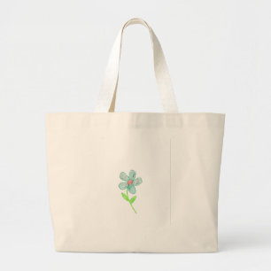 Grand Tote Bag Fleur bleue