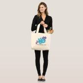 Grand Tote Bag Fleur bleue de ketmie d'Hawaï (Devant (modèle))
