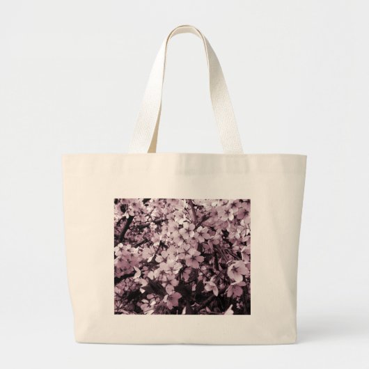Grand Tote Bag Fleur de cerise (Devant)