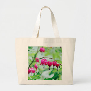 Grand Tote Bag Fleur de coeur rose